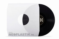 12" LP Inner Sleeve white, lined, 90gr, with angled corner cut, 600 units